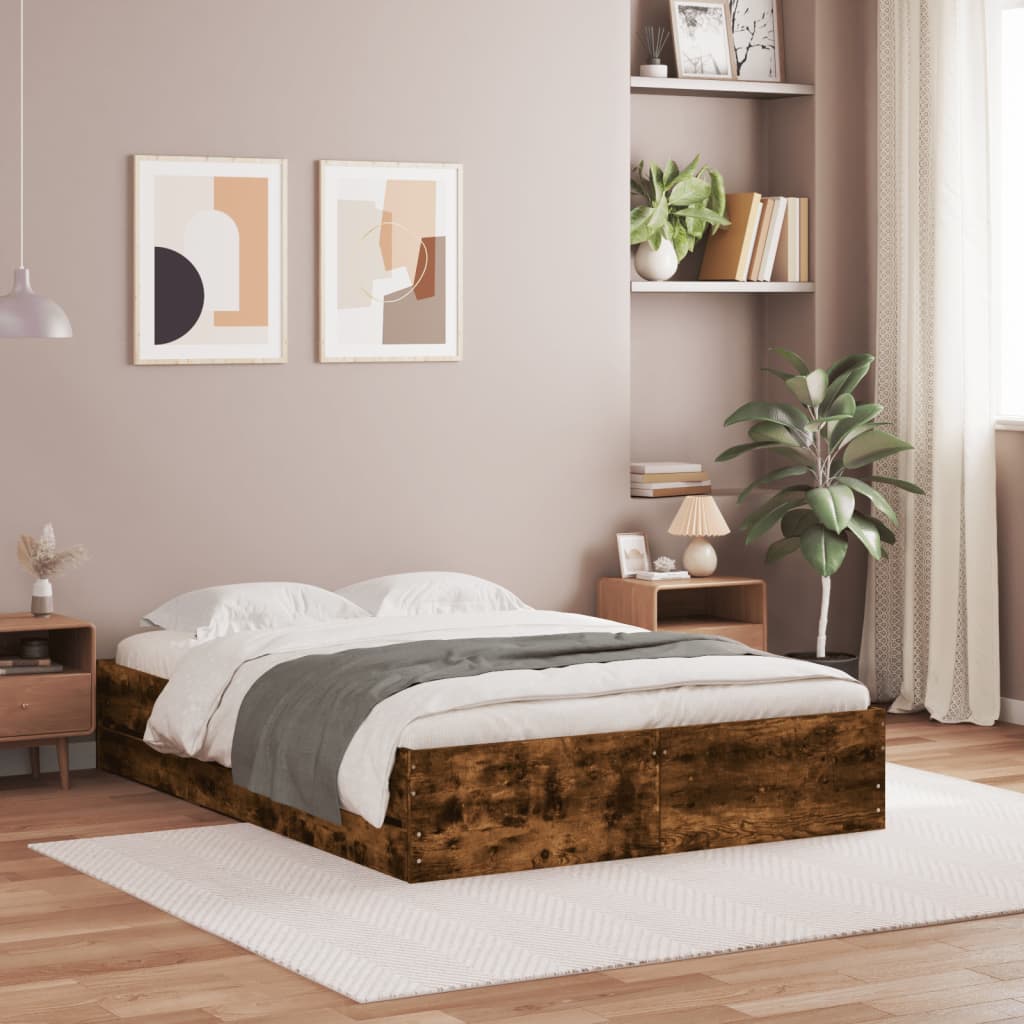 Giroletto Con Cassetti Rovere Fumo 120x200 Cm Legno Multistrato