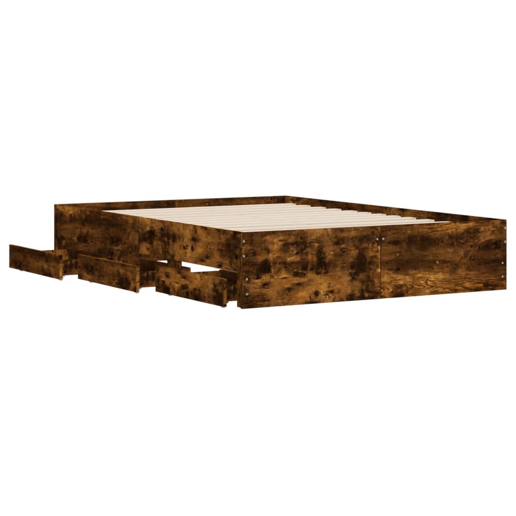 Giroletto Con Cassetti Rovere Fumo 120x200 Cm Legno Multistrato - Image 5