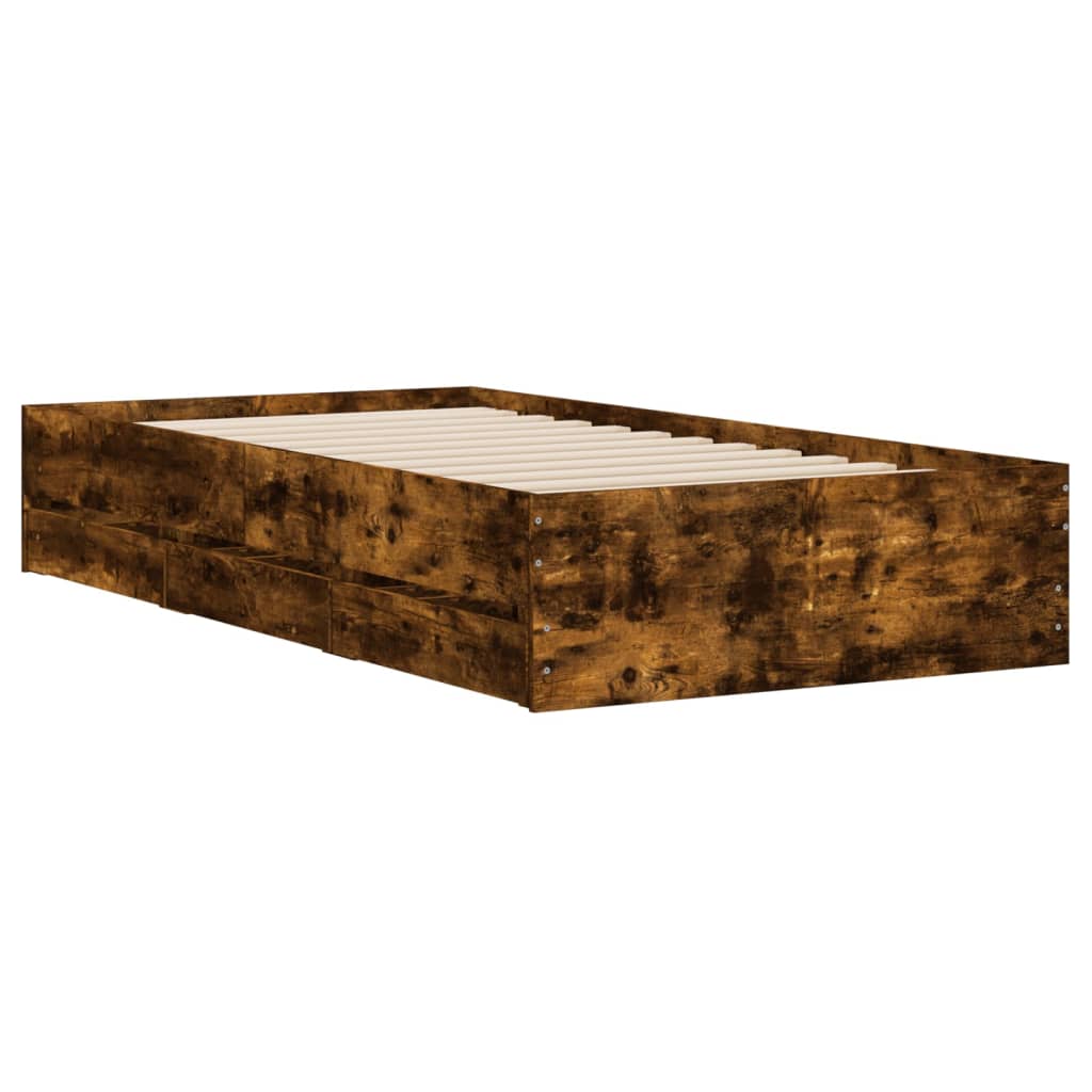 Giroletto Con Cassetti Rovere Fumo 100x200 Cm Legno Multistrato - Image 4