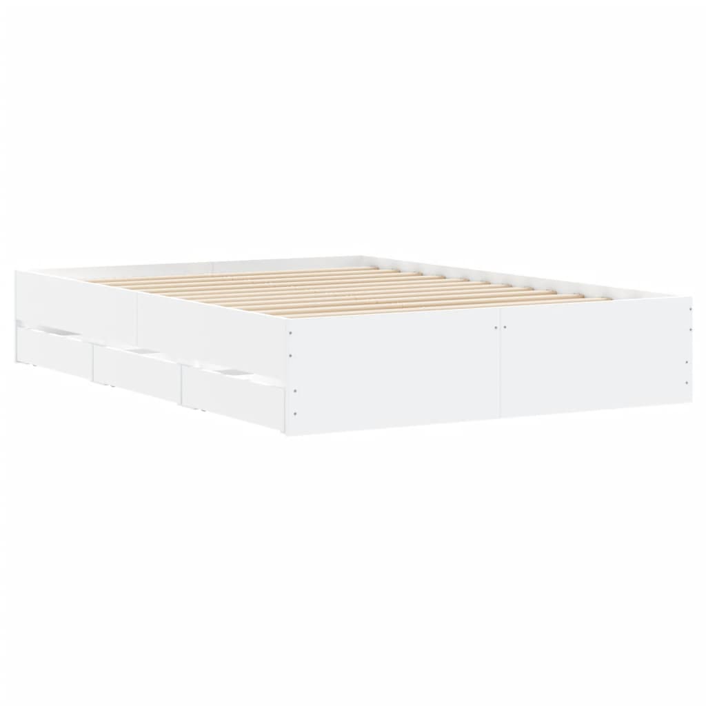 Giroletto Con Cassetti Bianco 120x190 Cm In Legno Multistrato - Image 4