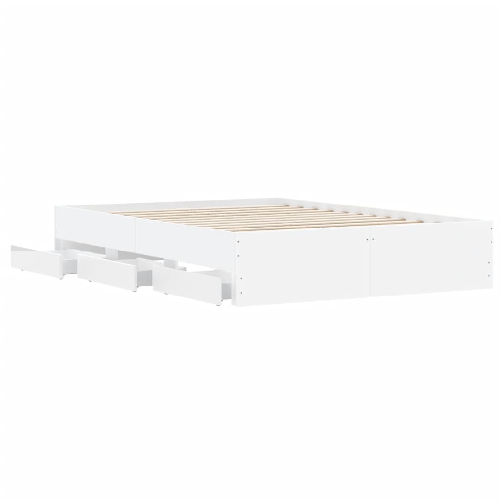 Giroletto Con Cassetti Bianco 120x190 Cm In Legno Multistrato - Image 5