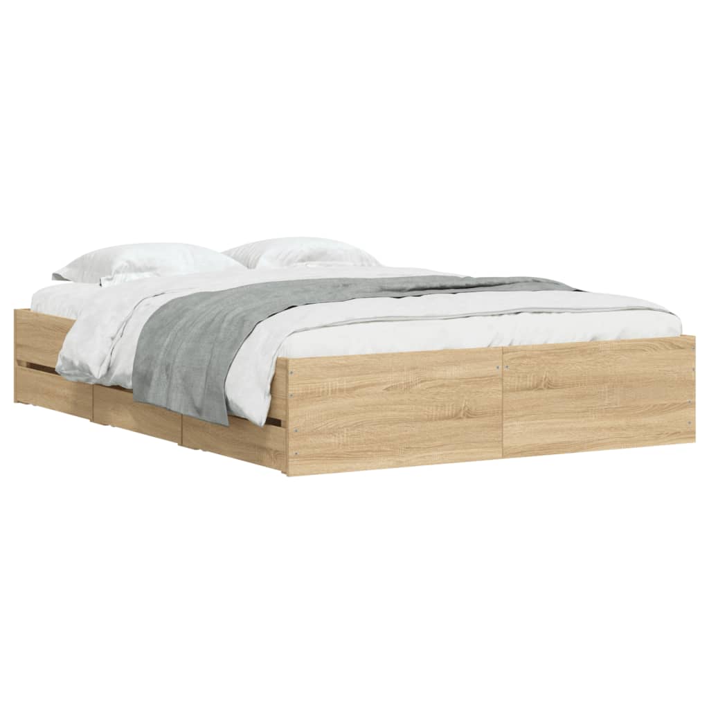 Giroletto Cassetti Rovere Sonoma 120x190 Cm Legno Multistrato - Image 3