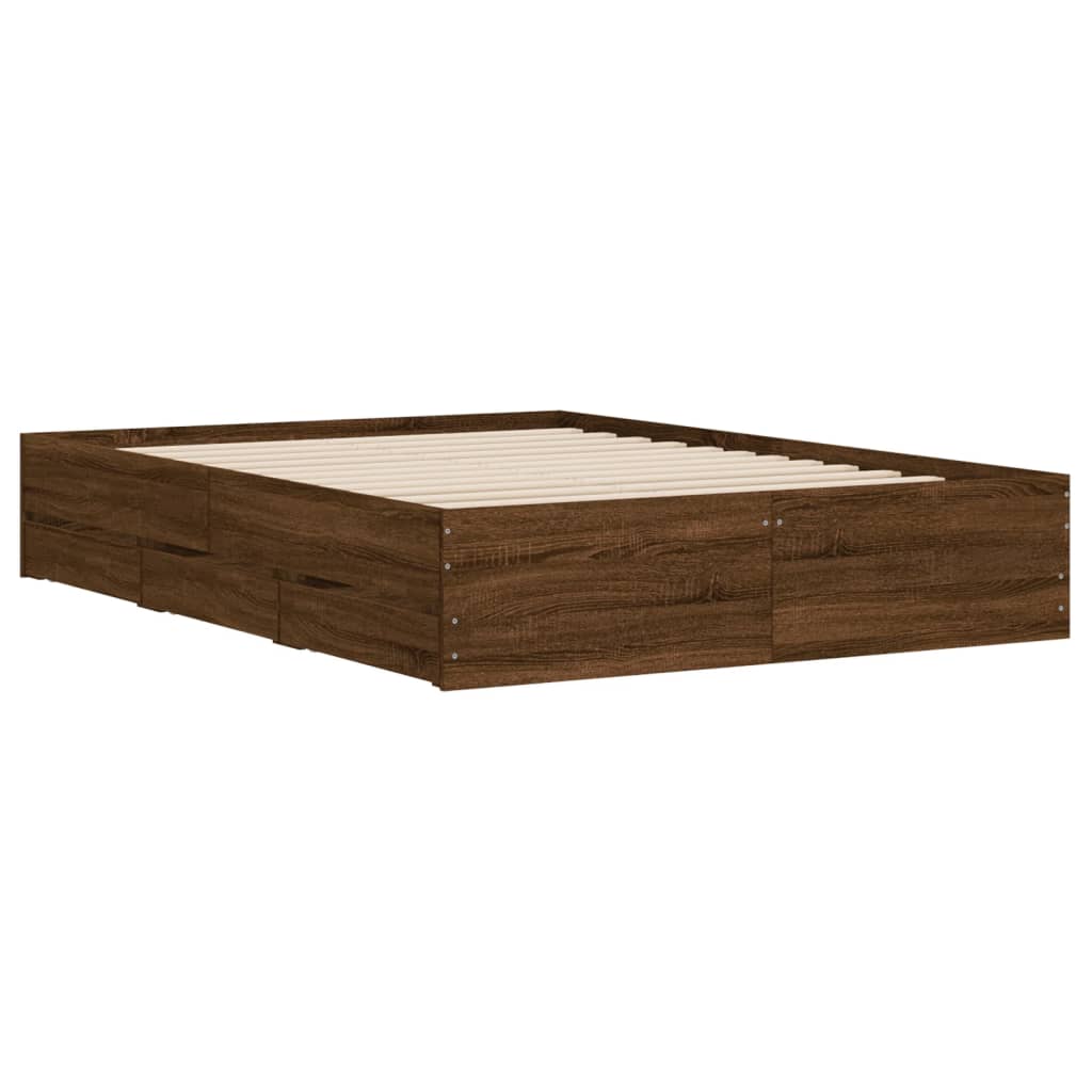 Giroletto Cassetti Rovere Marrone 120x190 Cm Legno Multistrato - Image 4