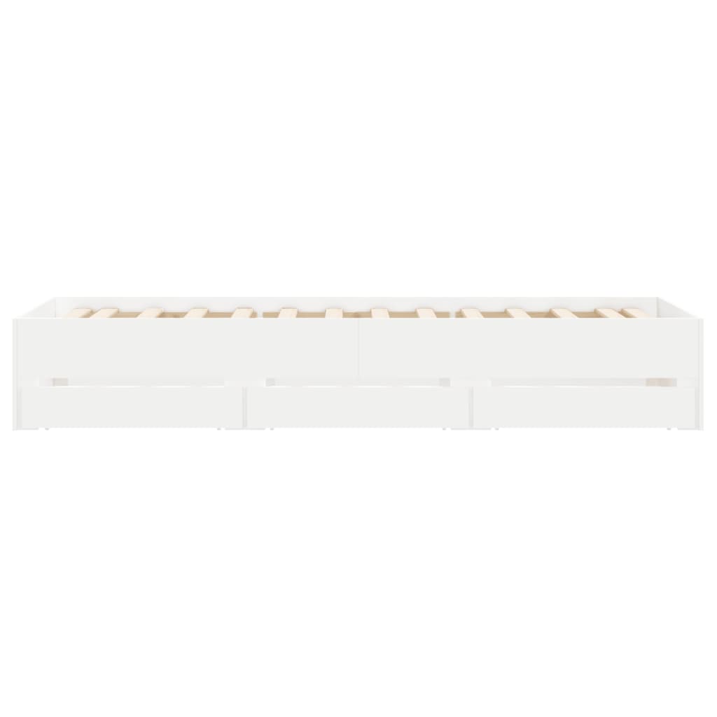 Giroletto Con Cassetti Bianco 75x190 Cm In Legno Multistrato - Image 6