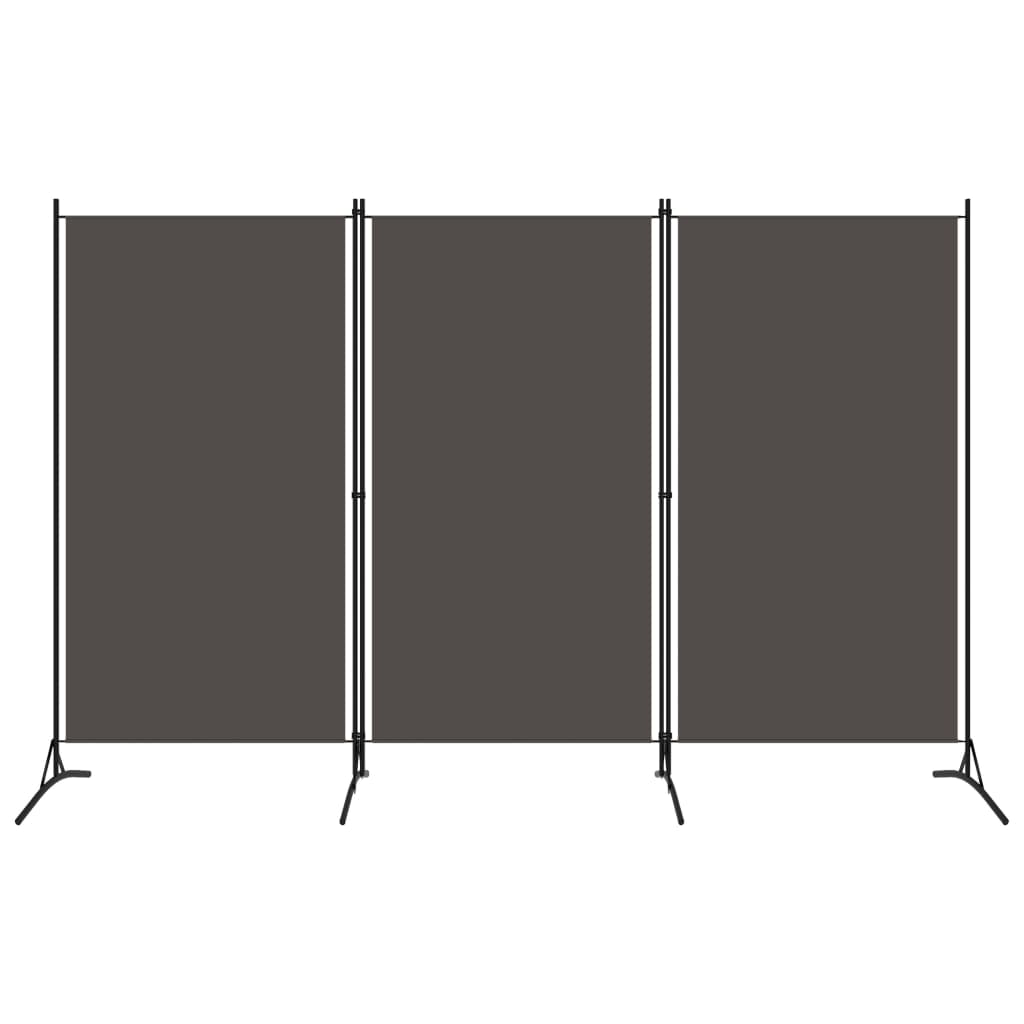 Paravento A 3 Pannelli Antracite 260x180 cm