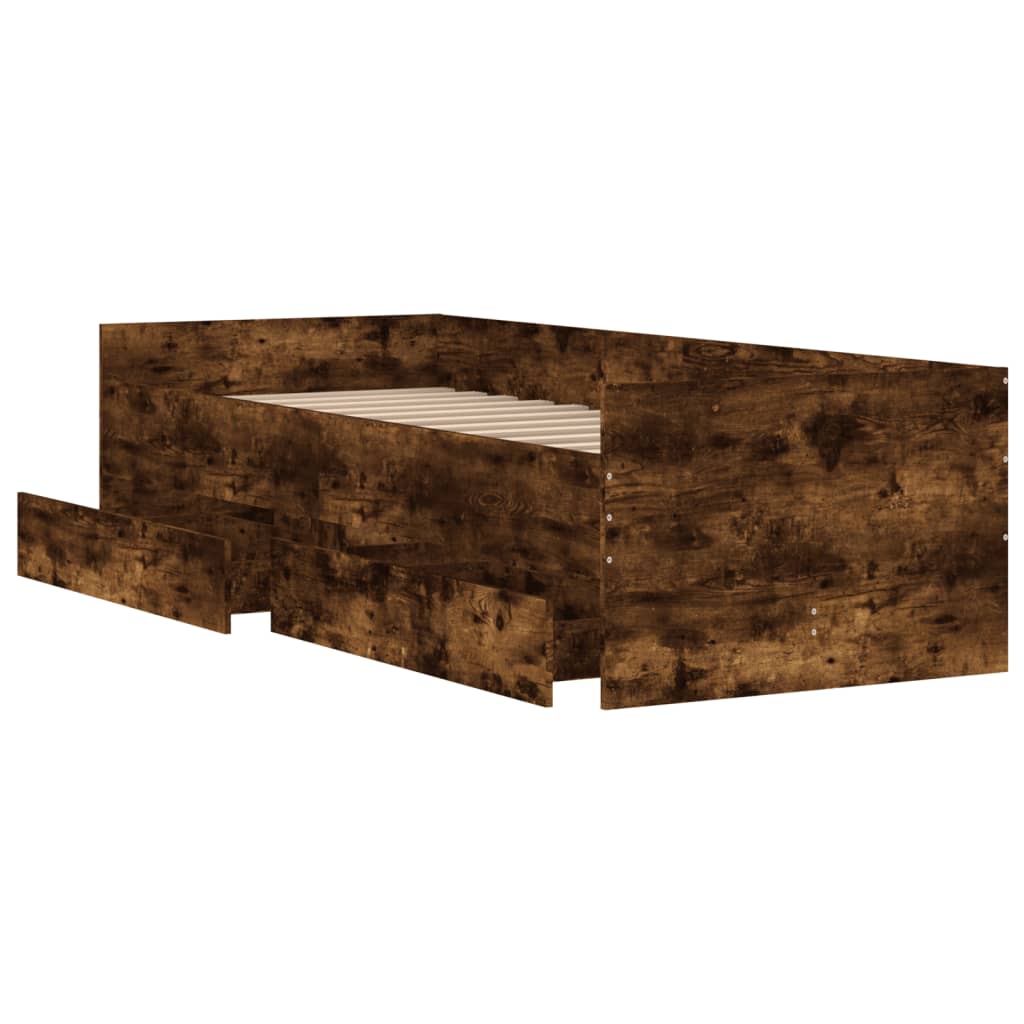 Giroletto Con Cassetti Rovere Fumo 90x200 cm - Image 5
