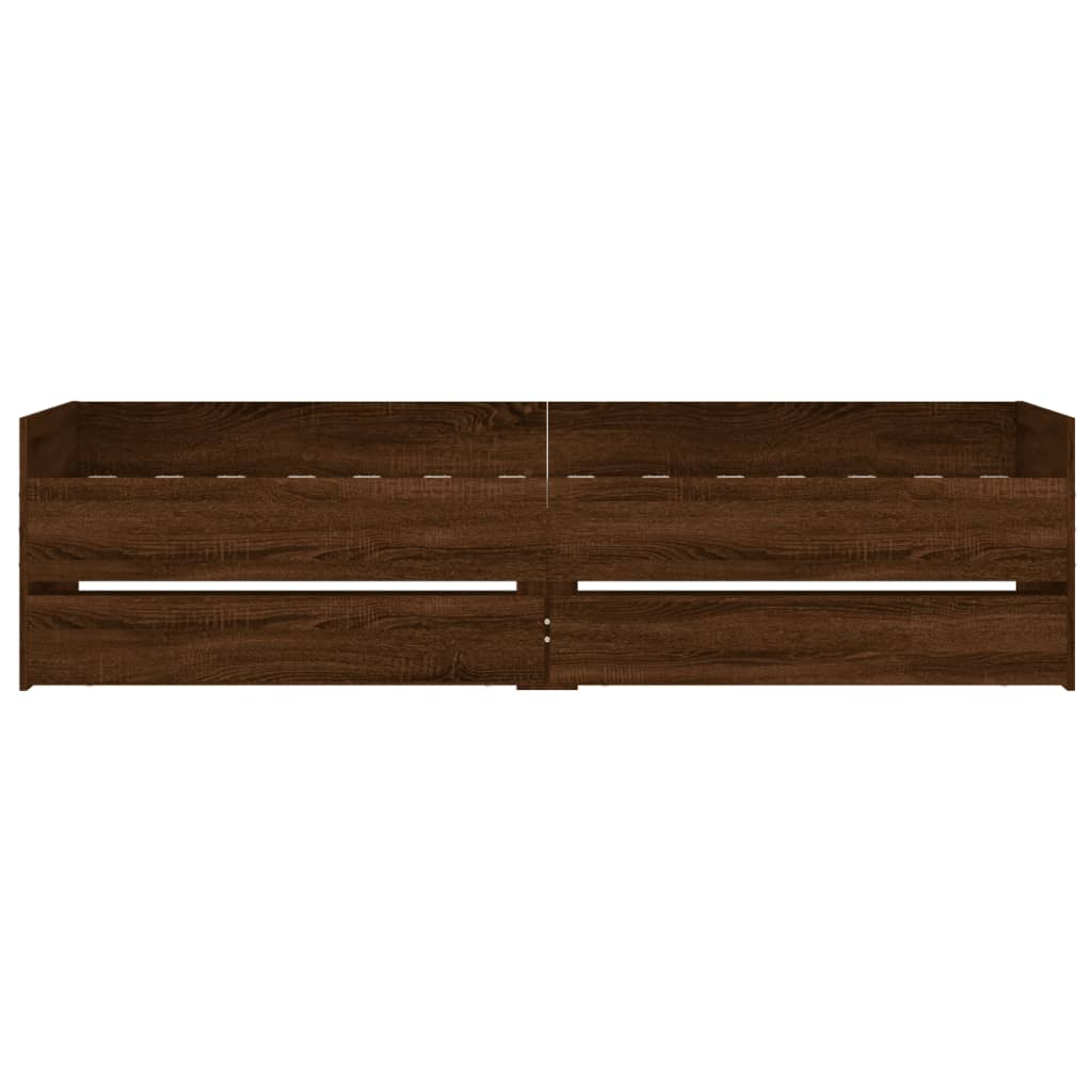 Giroletto Con Cassetti Rovere Marrone 90x200 cm - Image 6
