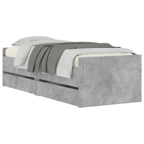 Giroletto Con Cassetti Grigio Cemento 90x190 cm - Image 3