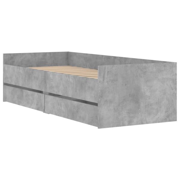 Giroletto Con Cassetti Grigio Cemento 90x190 cm - Image 4