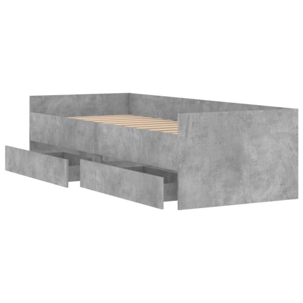 Giroletto Con Cassetti Grigio Cemento 90x190 cm - Image 5