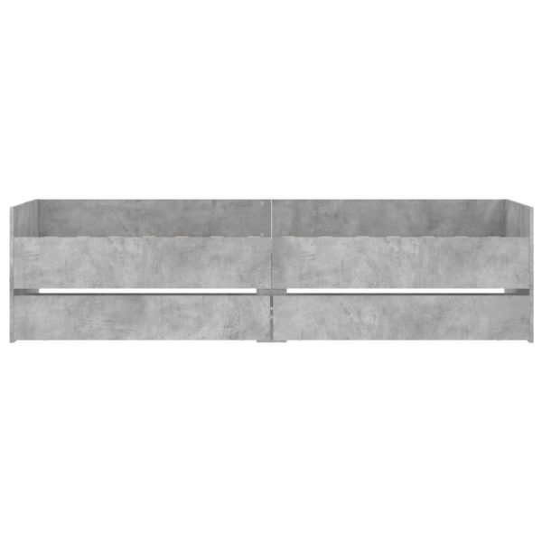 Giroletto Con Cassetti Grigio Cemento 90x190 cm - Image 6