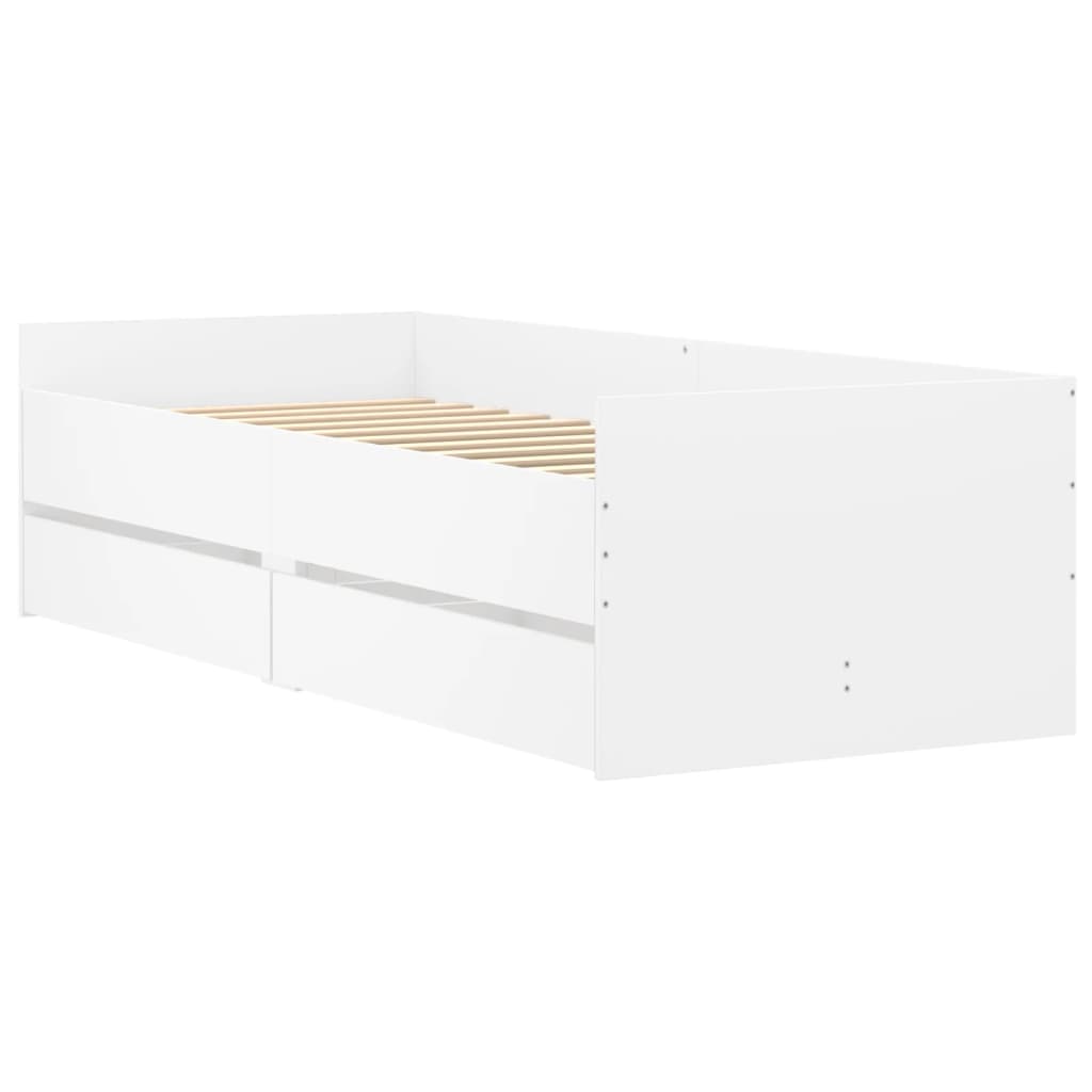 Giroletto Bianco Con Cassetti 75x190 Cm Small Single - Image 3