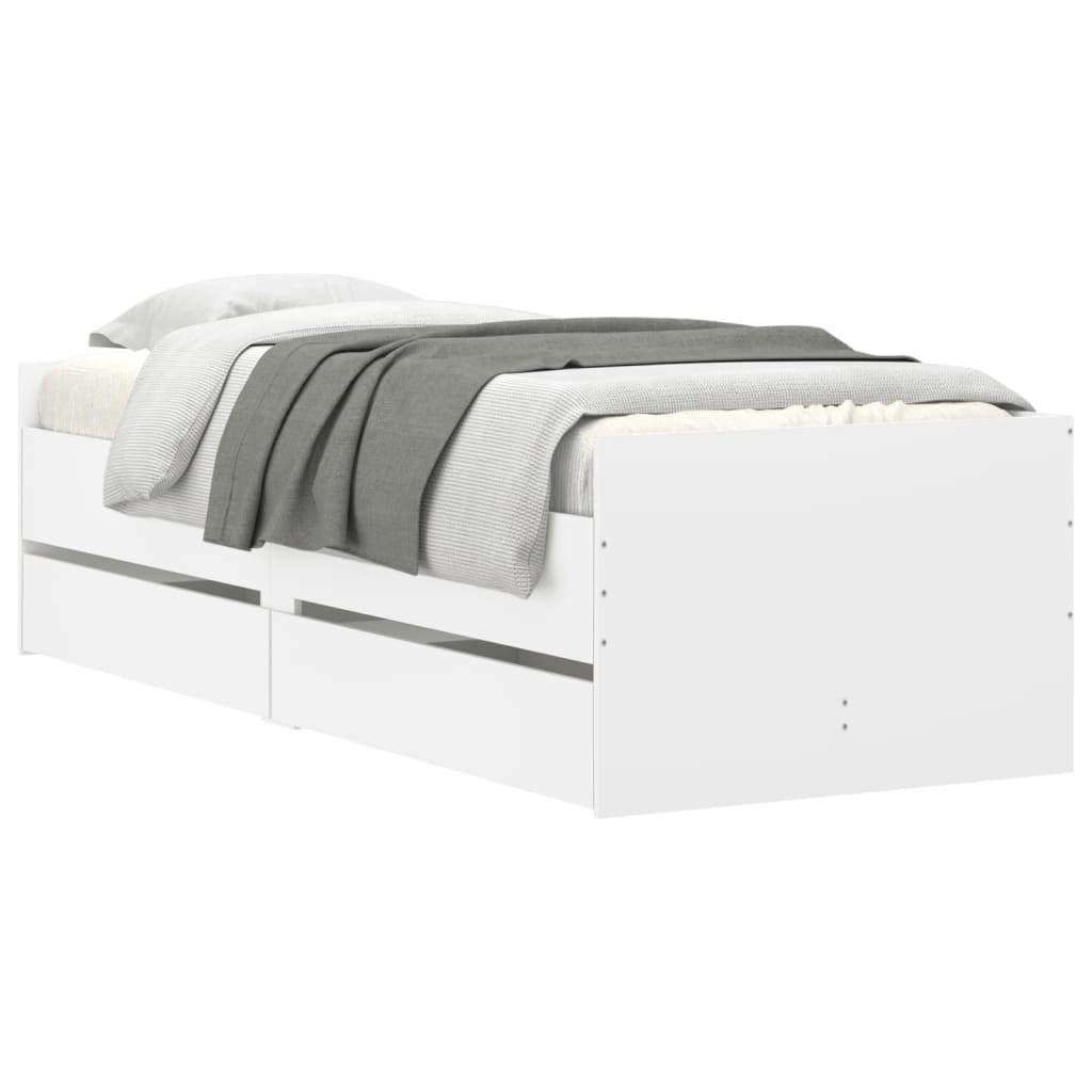 Giroletto Bianco Con Cassetti 75x190 Cm Small Single - Image 4