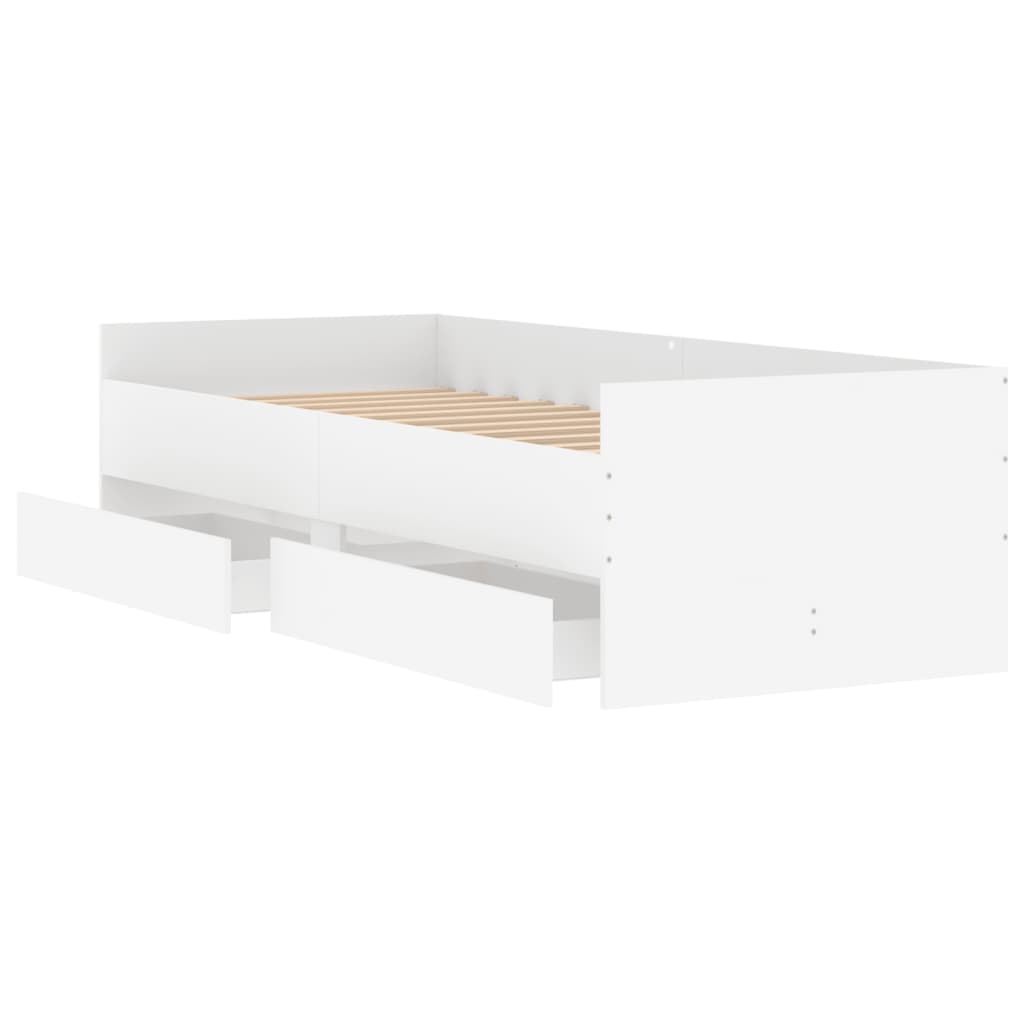 Giroletto Bianco Con Cassetti 75x190 Cm Small Single - Image 5