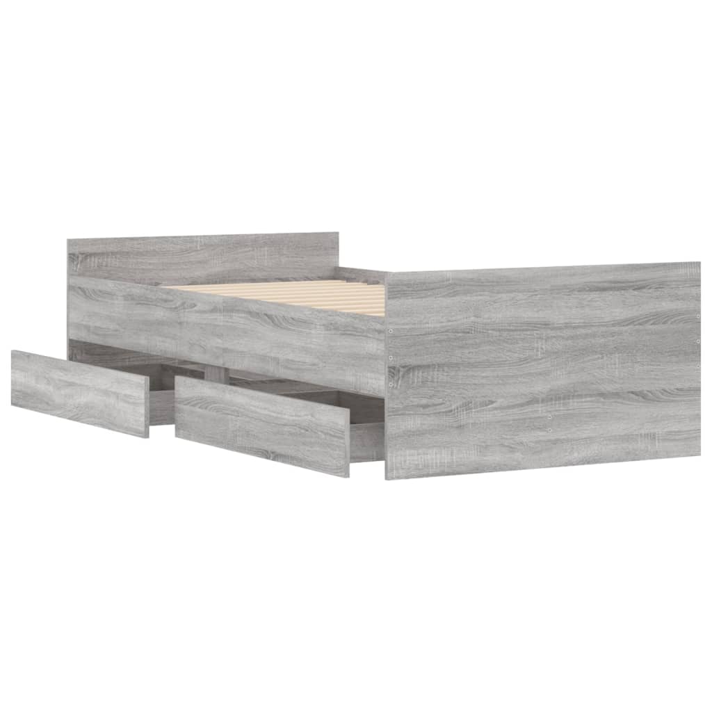 Giroletto Con Cassetti Grigio Sonoma 100x200 cm - Image 5
