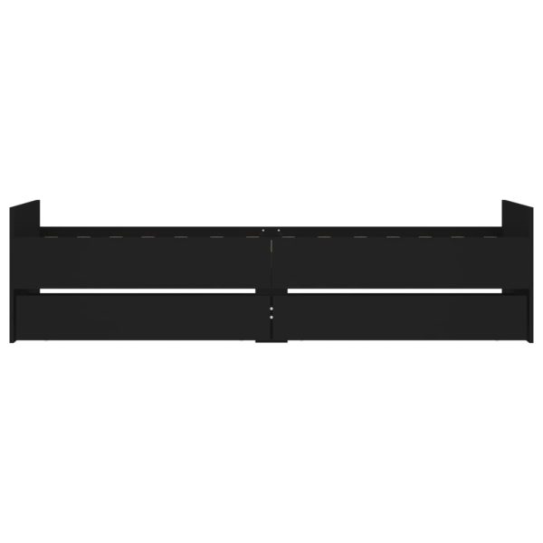 Giroletto Con Cassetti Nero 90x200 cm - Image 6