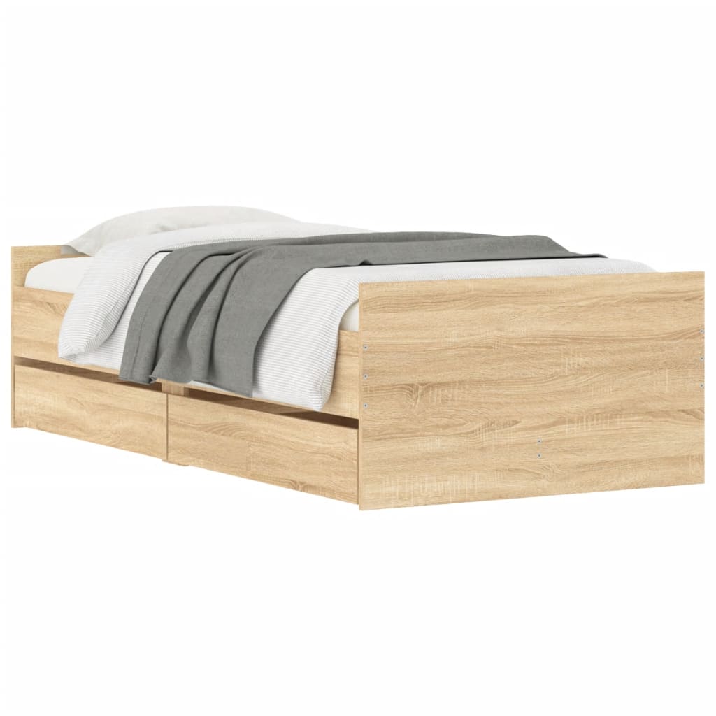 Giroletto Con Cassetti Rovere Sonoma 90x190 cm - Image 3