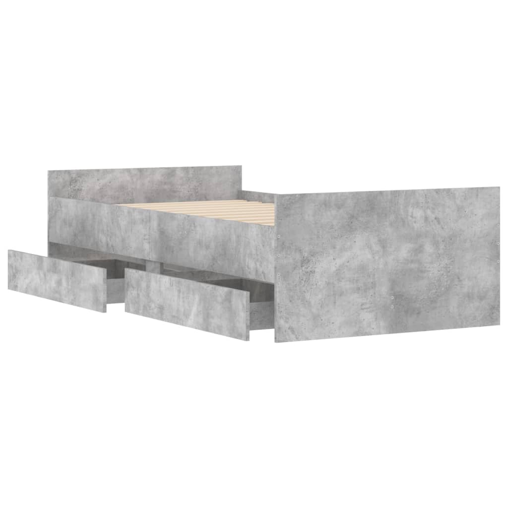 Giroletto Con Cassetti Grigio Cemento 90x190 cm - Image 5