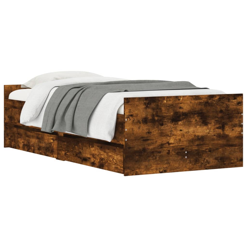 Giroletto Con Cassetti Rovere Fumo 90x190 cm - Image 3