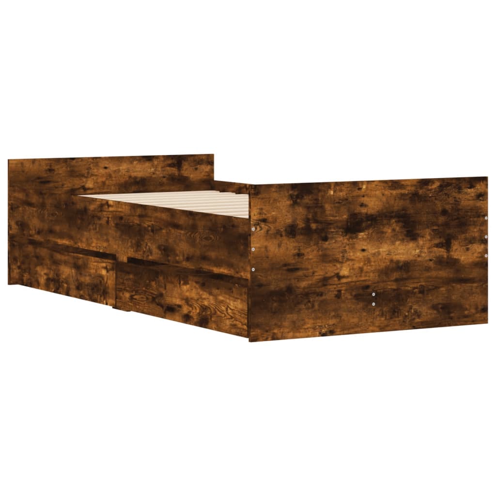 Giroletto Con Cassetti Rovere Fumo 90x190 cm - Image 4