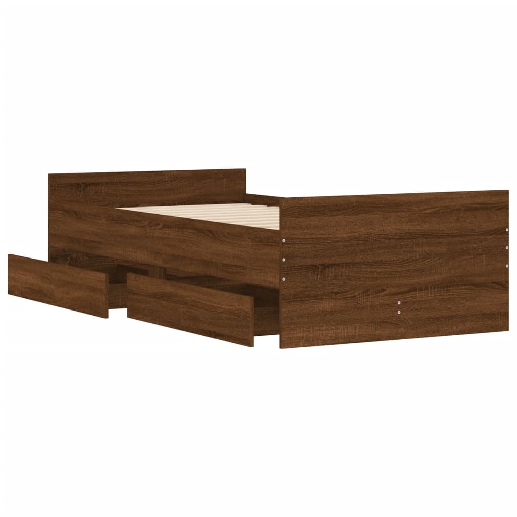 Giroletto Con Cassetti Rovere Marrone 90x190 cm - Image 5