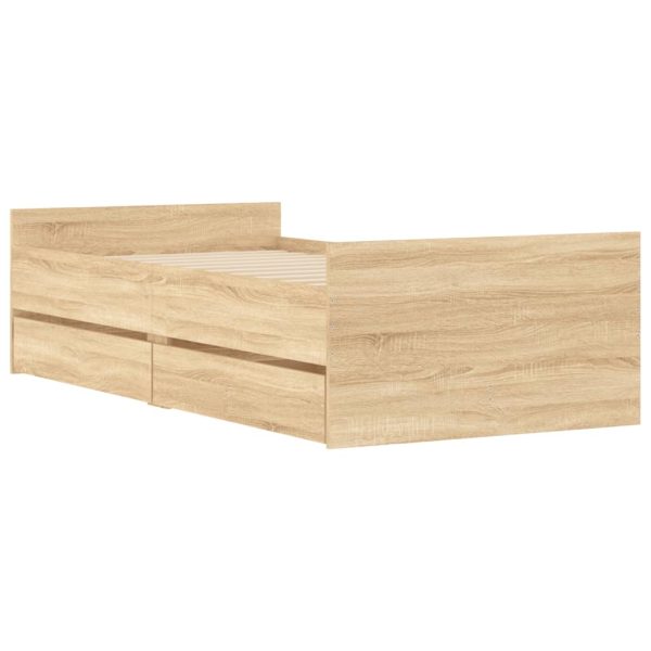 Giroletto Con Cassetti Rovere Sonoma 75x190 Cm Small Single - Image 3
