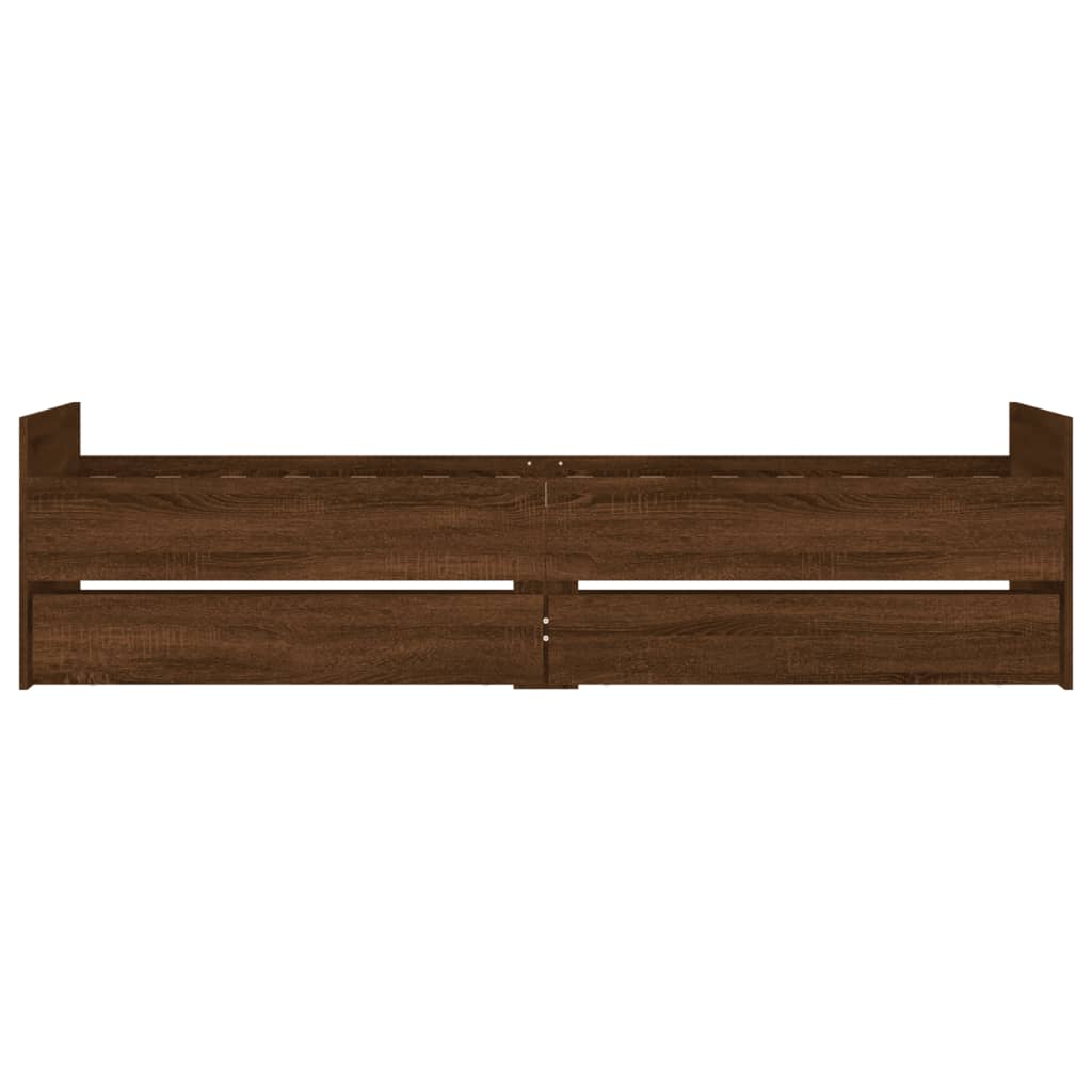 Giroletto Con Cassetti Rovere Marrone 75x190 Cm Small Single - Image 6