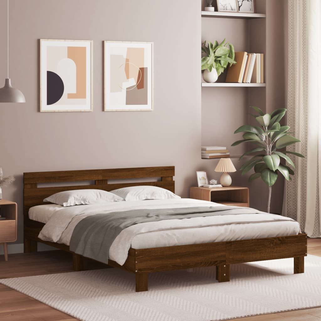 Giroletto Testiera Rovere Marrone 140x200 Cm Legno Multistrato