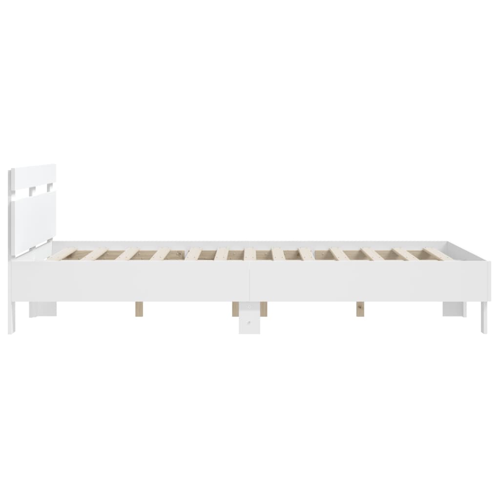 Giroletto Con Testiera Bianco 140x190 Cm In Legno Multistrato - Image 6