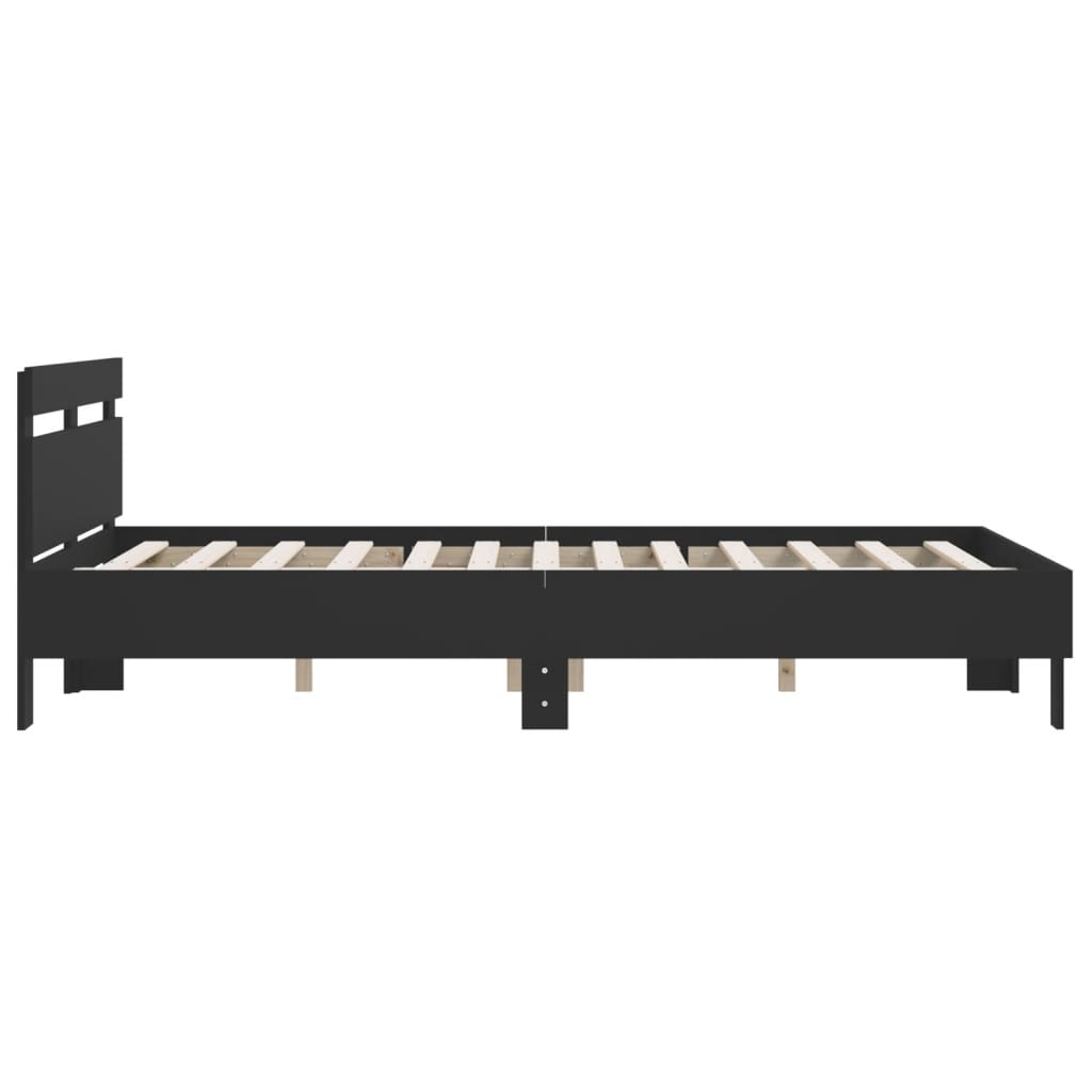 Giroletto Con Testiera Neri 140x190 Cm In Legno Multistrato - Image 6
