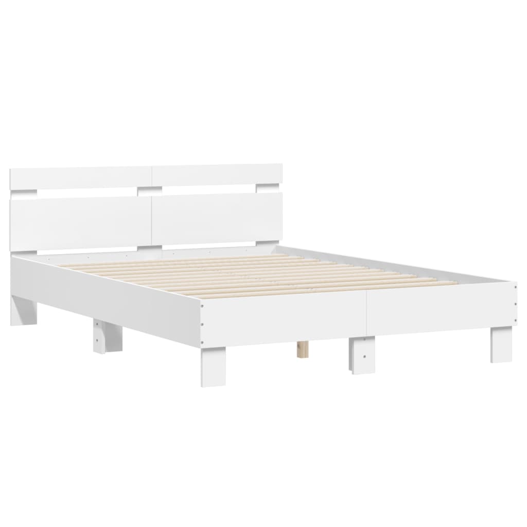 Giroletto Con Testiera Bianco 120x190 Cm In Legno Multistrato - Image 3