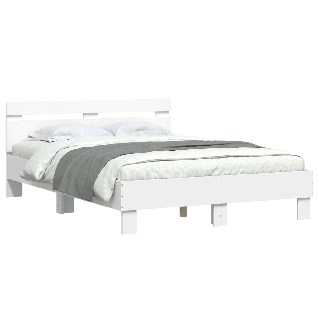 Giroletto Con Testiera Bianco 120x190 Cm In Legno Multistrato - Image 4