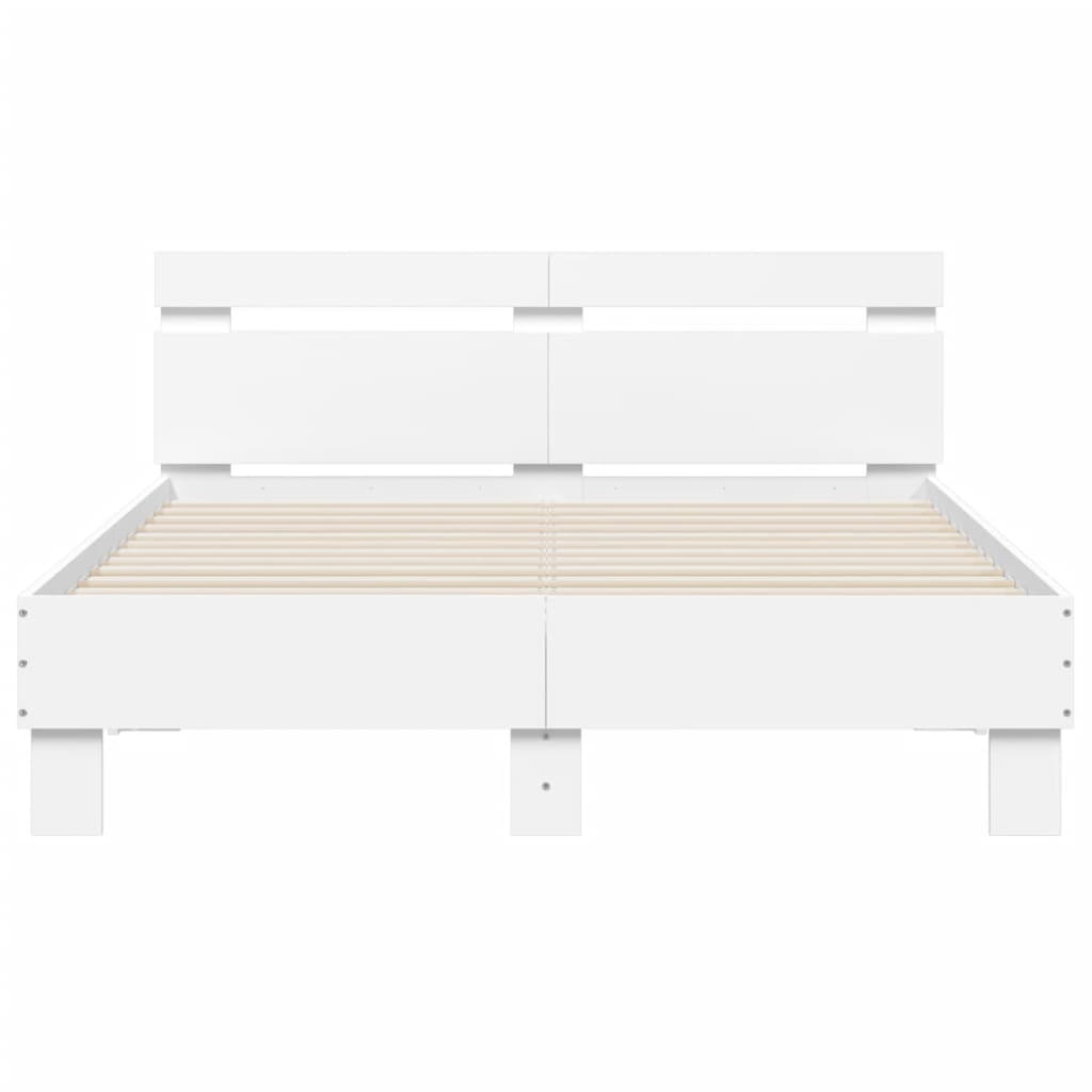 Giroletto Con Testiera Bianco 120x190 Cm In Legno Multistrato - Image 5