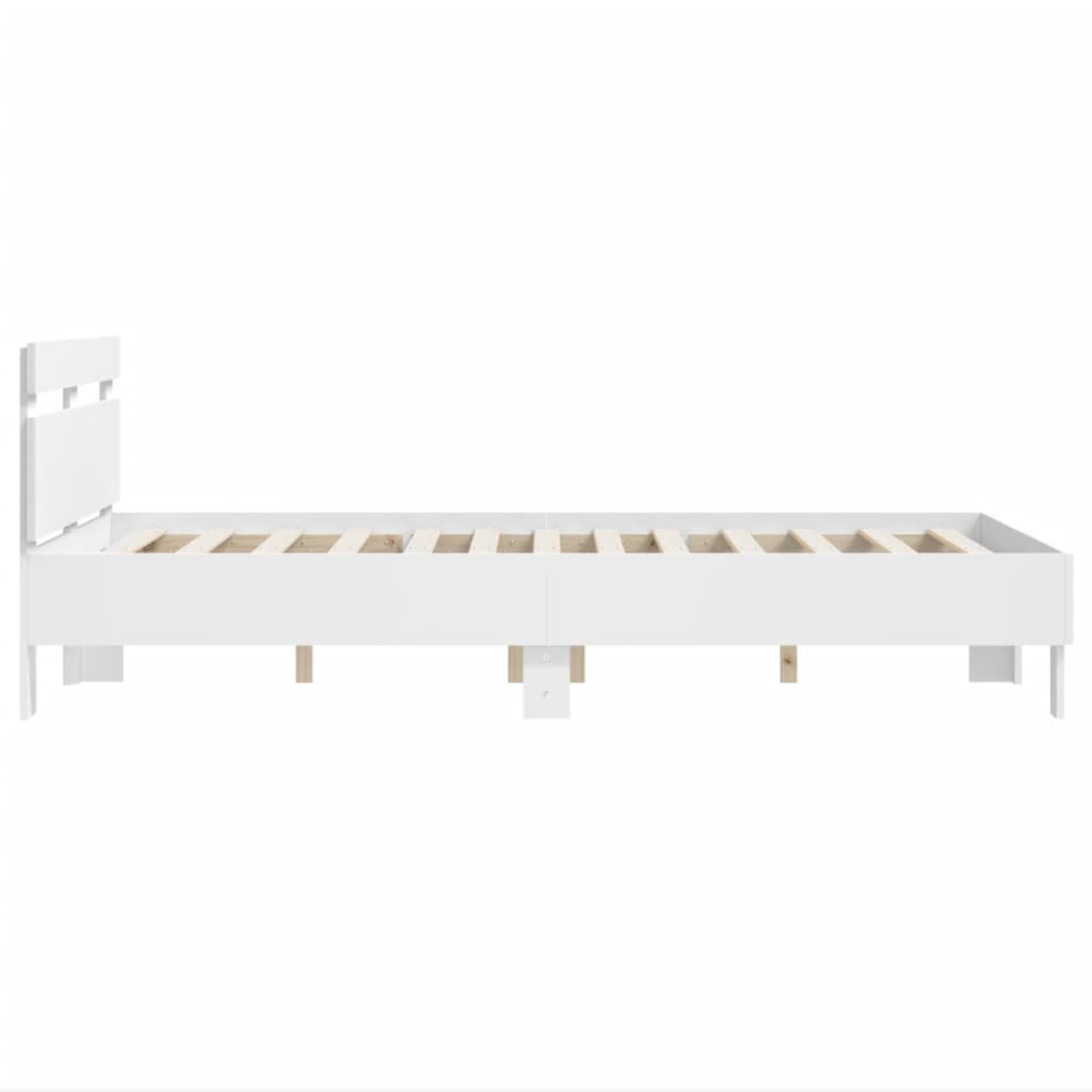 Giroletto Con Testiera Bianco 120x190 Cm In Legno Multistrato - Image 6