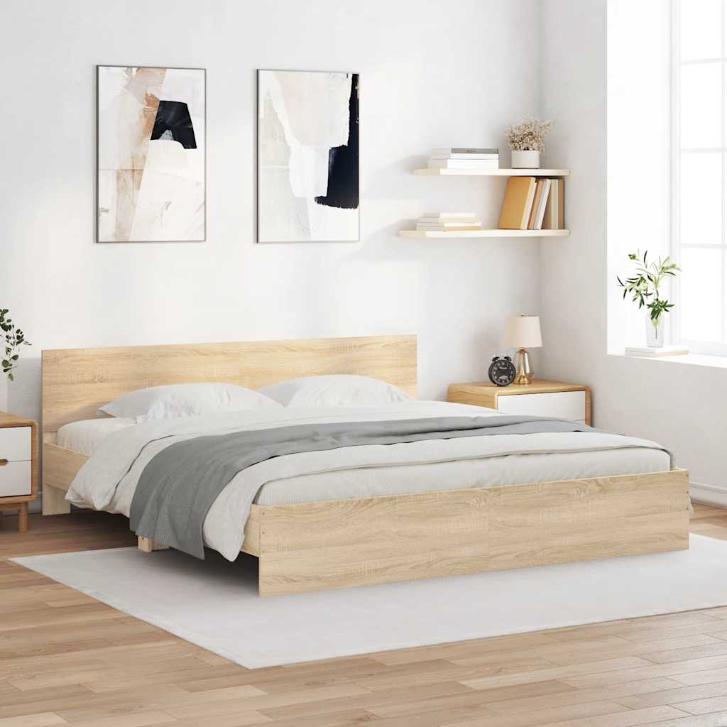Giroletto Con Testiera Rovere Sonoma 200x200 cm
