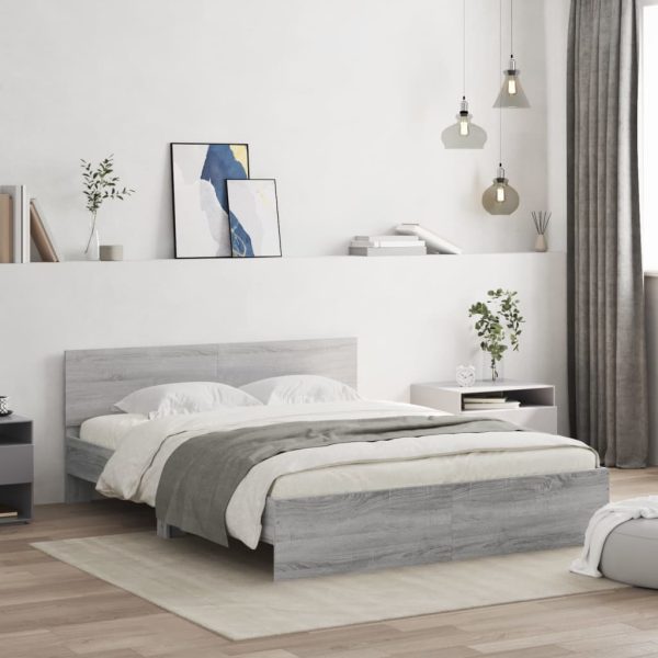 Giroletto Con Testiera Grigio Sonoma 150x200 cm