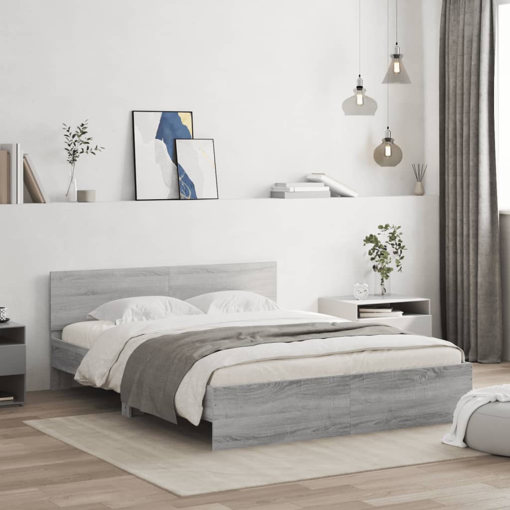 Giroletto Con Testiera Grigio Sonoma 140x200 cm