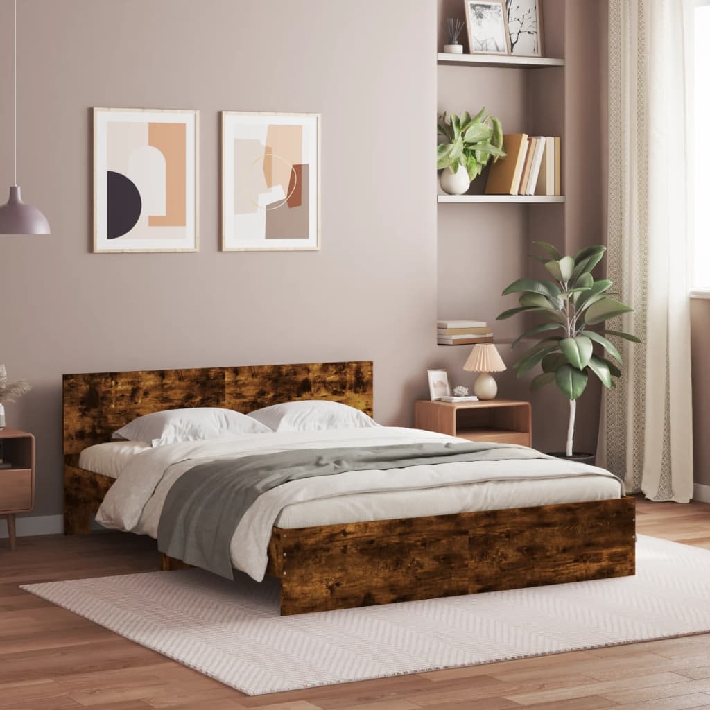 Giroletto Con Testiera Rovere Fumo 140x190 cm