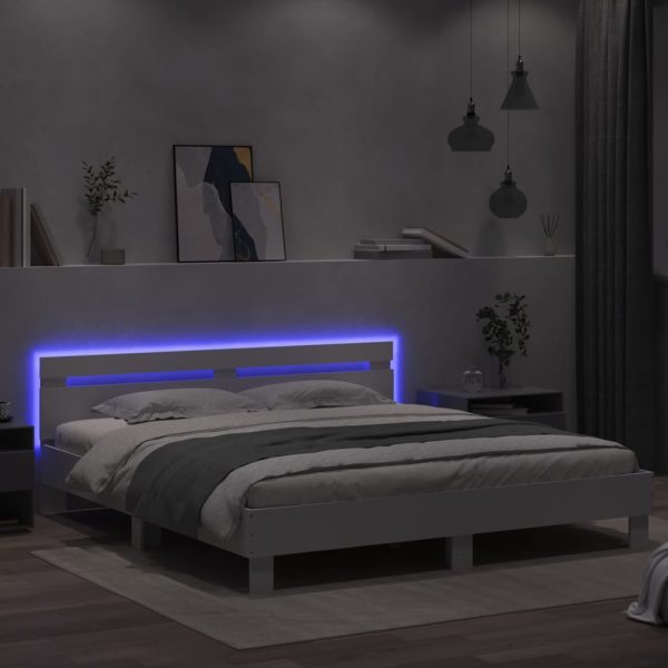 Giroletto Con Testiera E Led Bianco 200x200 cm - Image 4