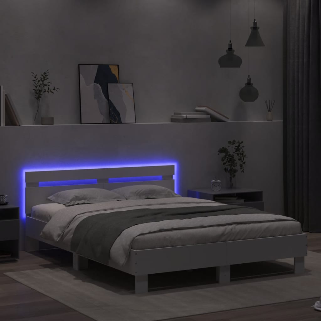 Giroletto Con Testiera E Led Bianco 150x200 cm - Image 4
