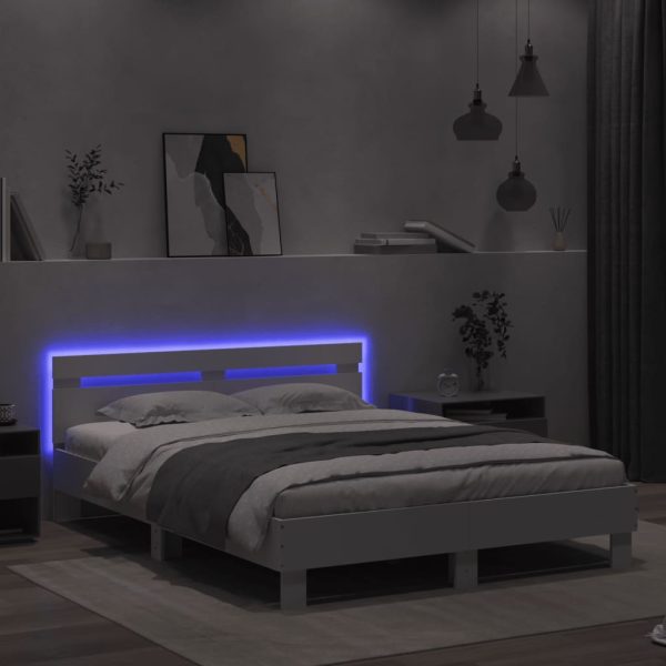 Giroletto Con Testiera E Led Bianco 140x190 cm - Image 4