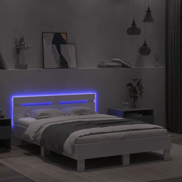 Giroletto Con Testiera E Led Bianco 135x190 cm - Image 4