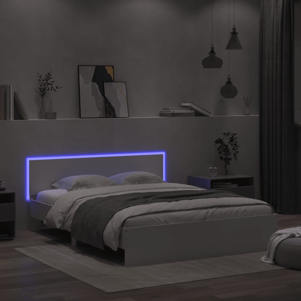 Giroletto Con Testiera E Led Bianco 160x200 cm - Image 4