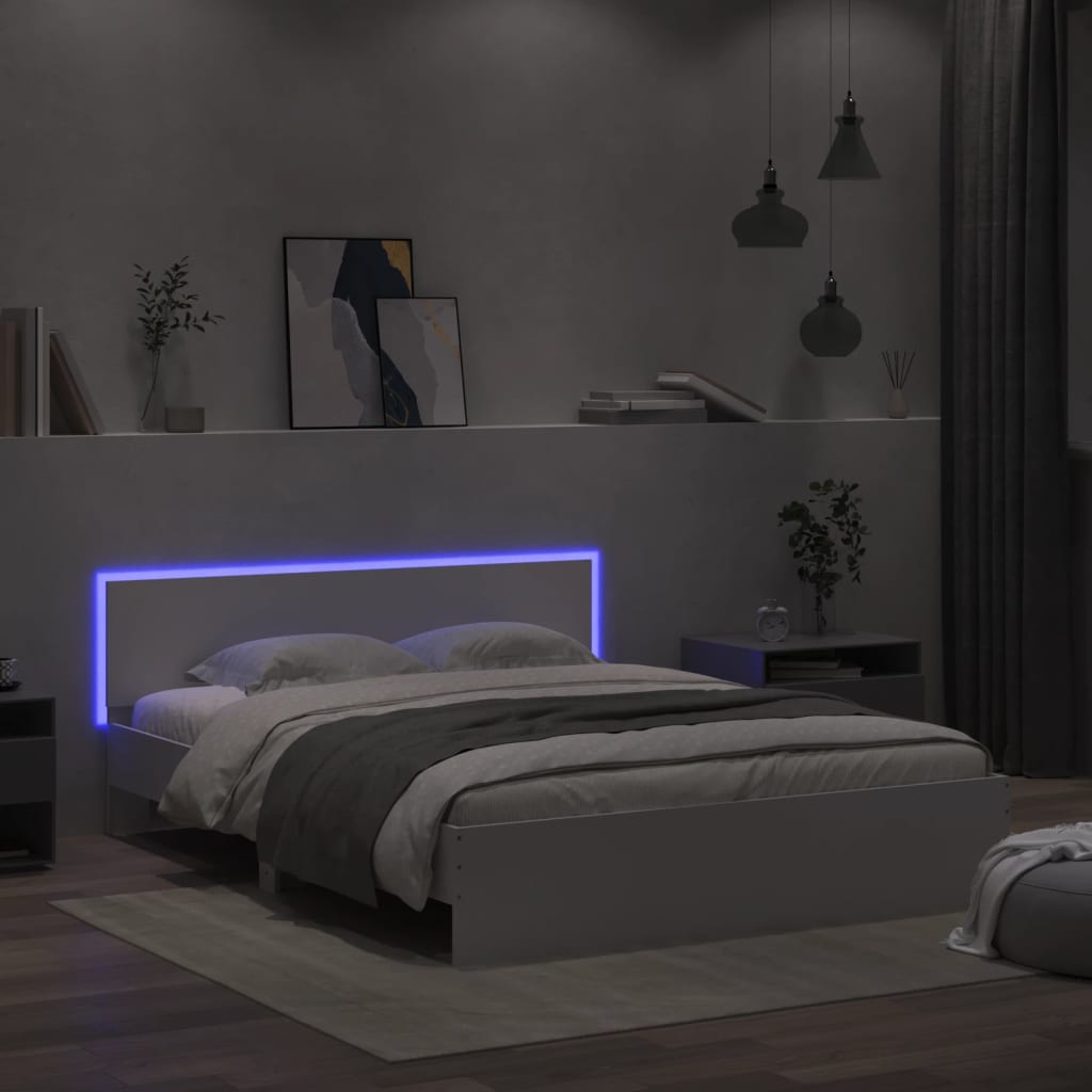 Giroletto Con Testiera E Led Bianco 150x200 cm - Image 4