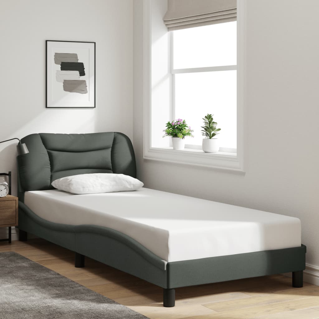 Giroletto Senza Materasso Grigio Scuro 80x200 Cm Tessuto