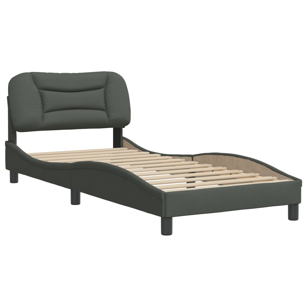 Giroletto Senza Materasso Grigio Scuro 80x200 Cm Tessuto - Image 3