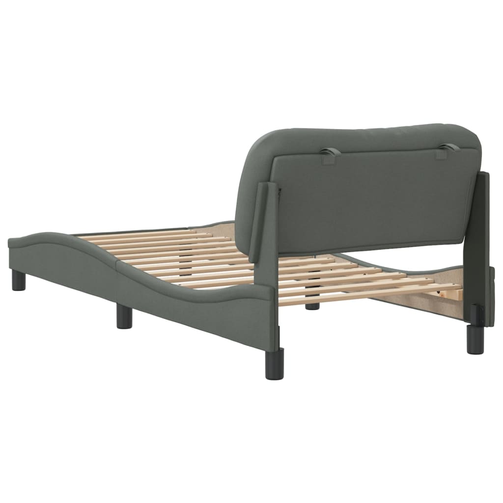 Giroletto Senza Materasso Grigio Scuro 80x200 Cm Tessuto - Image 6
