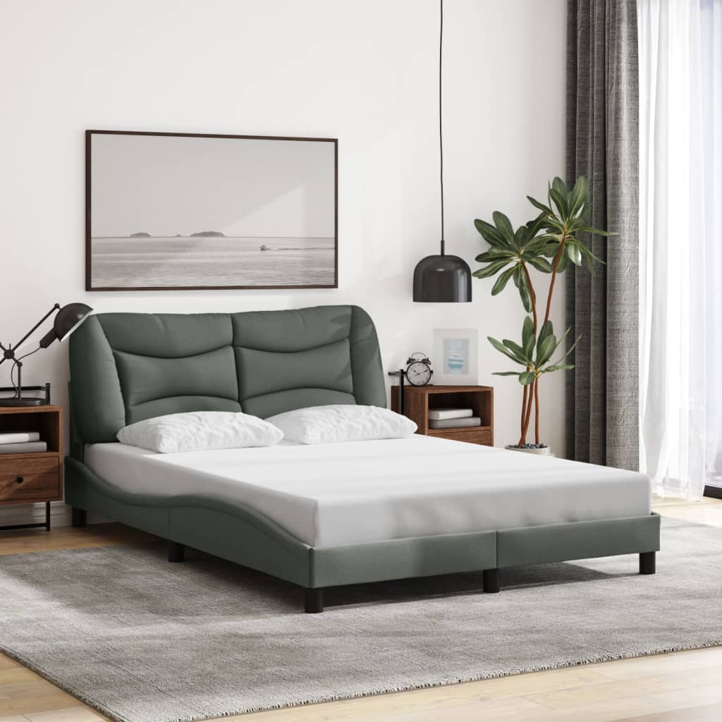 Giroletto Senza Materasso Grigio Scuro 140x190 Cm Tessuto