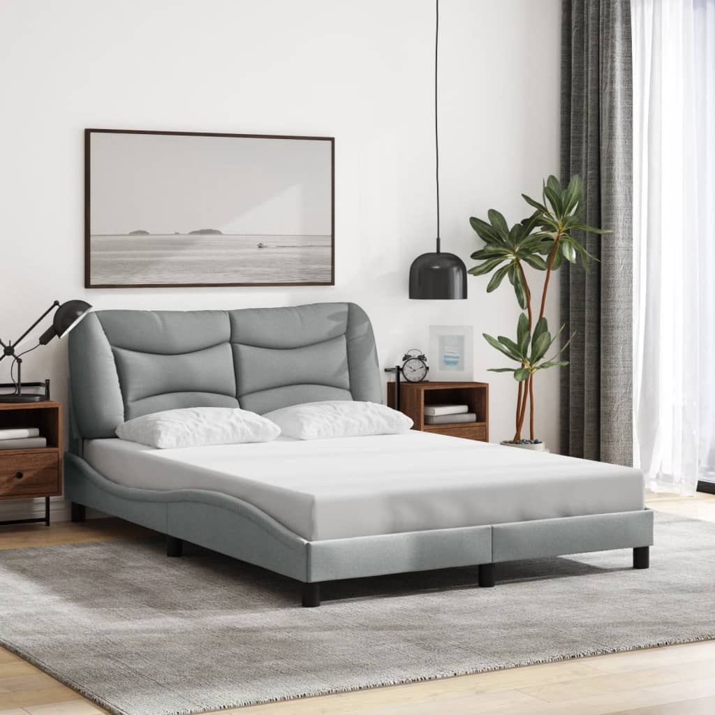 Giroletto Senza Materasso Grigio Chiaro 140x200 Cm Tessuto