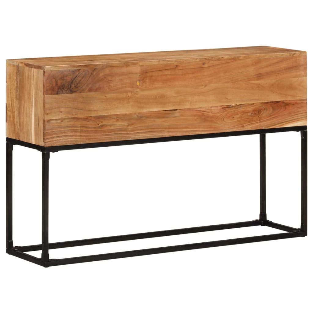 Tavolo Consolle 120x30x75 Cm In Legno Massello Di Acacia